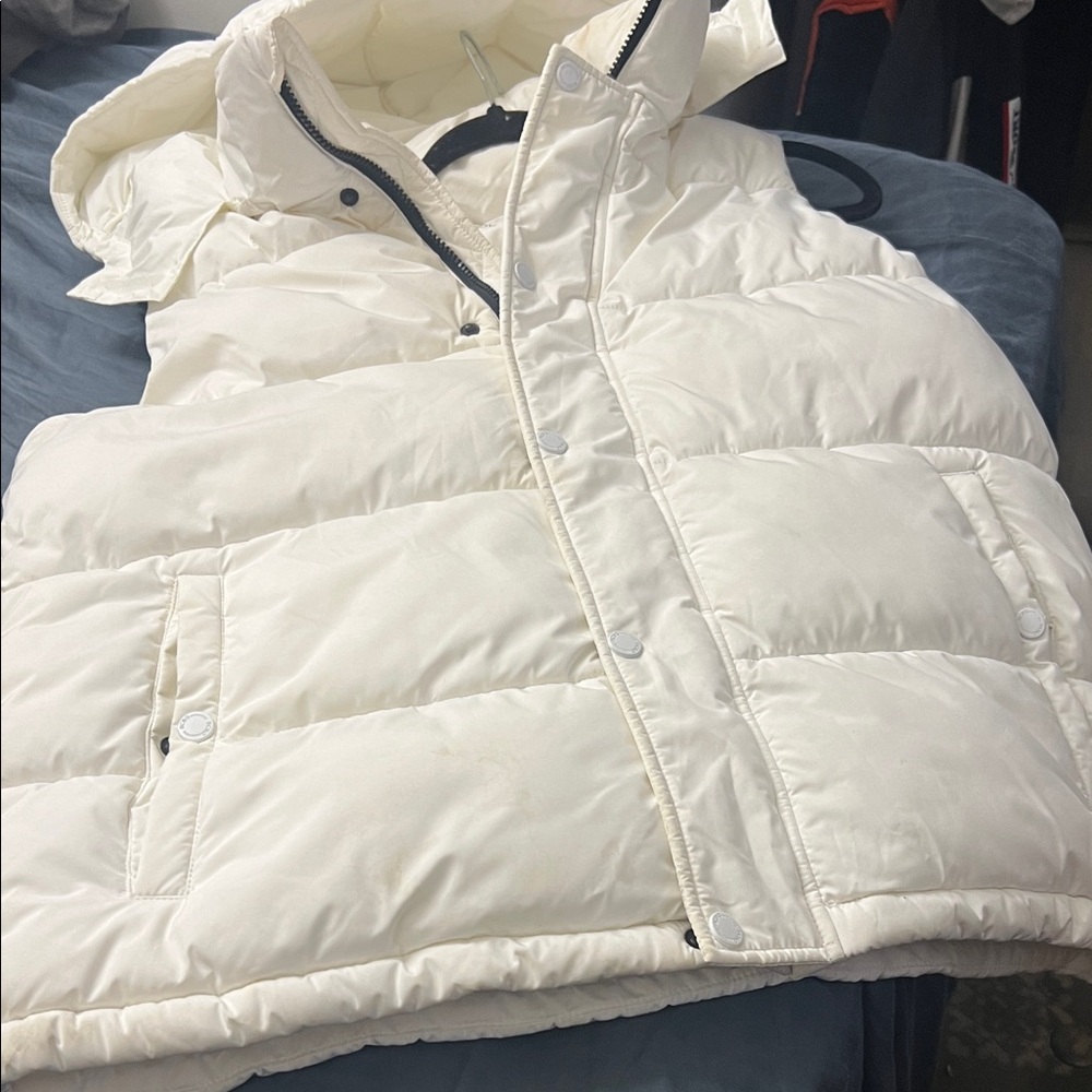 BCBGeneration Cream Eco-Friendly Puffer Vest